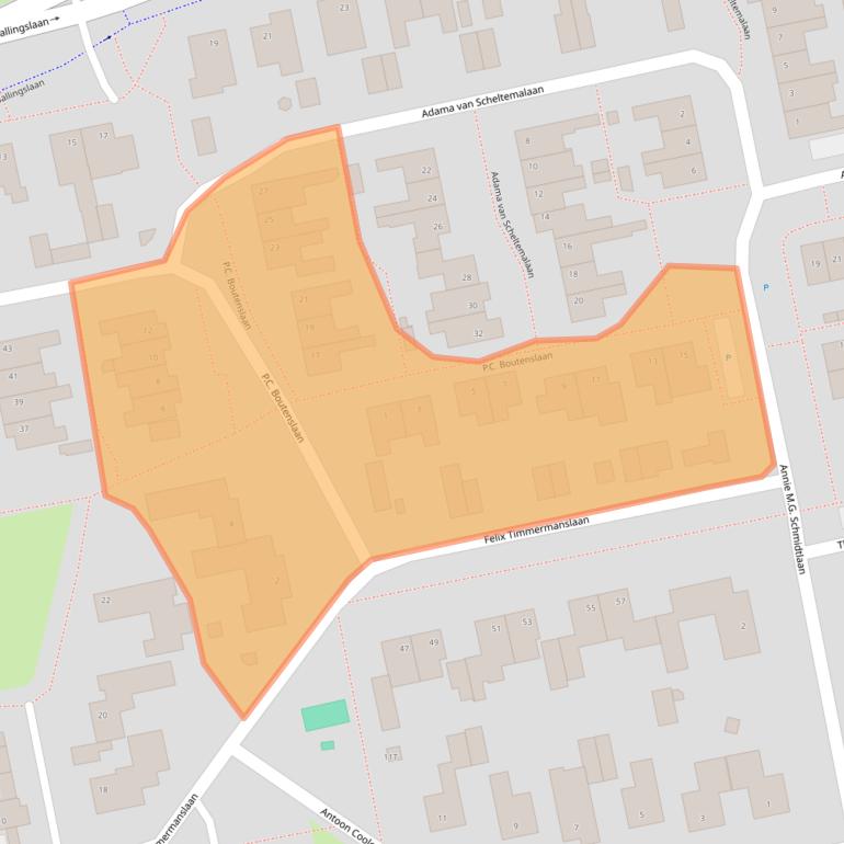 Kaart van postcodegebied 5531SN.