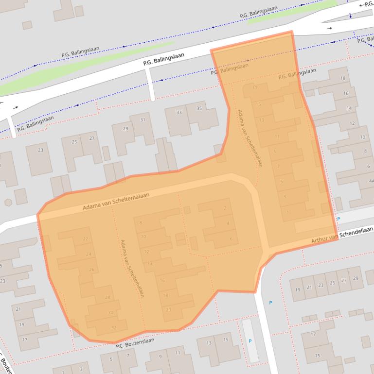 Kaart van postcodegebied 5531SP.