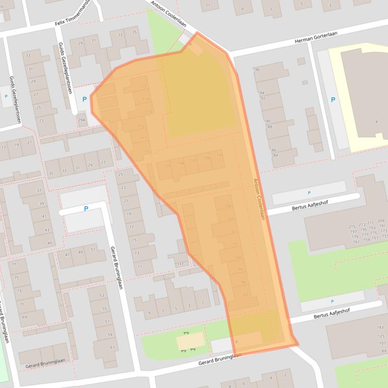 Kaart van postcodegebied 5531SZ.