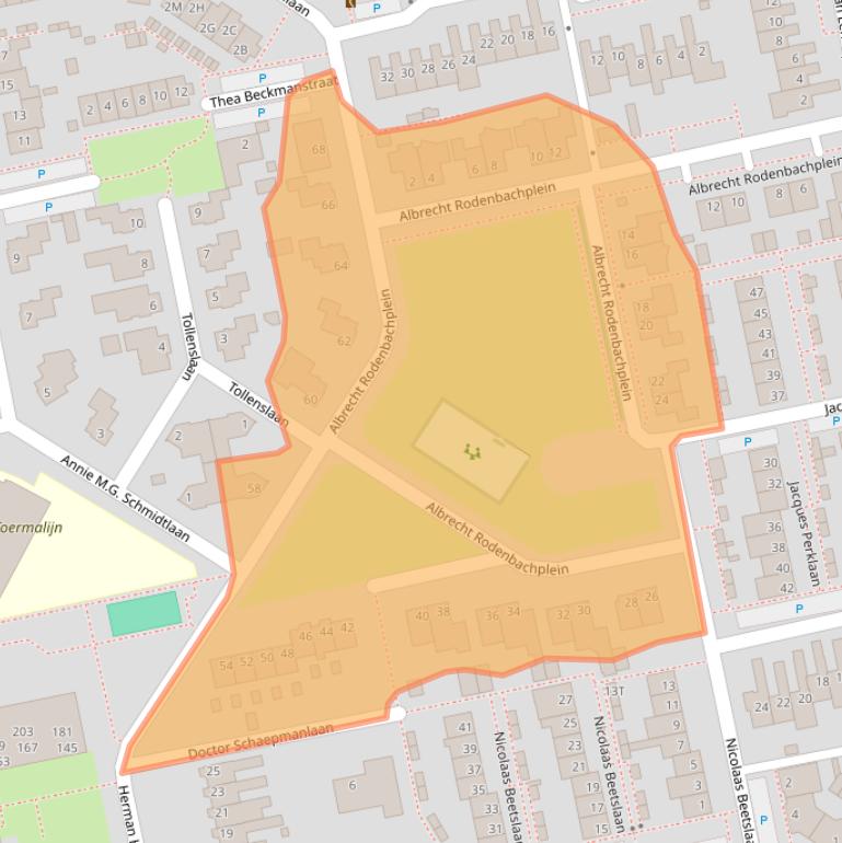 Kaart van postcodegebied 5531TA.