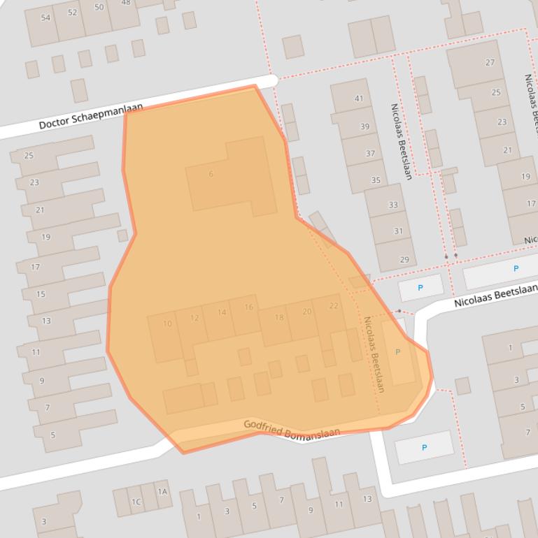 Kaart van postcodegebied 5531TE.