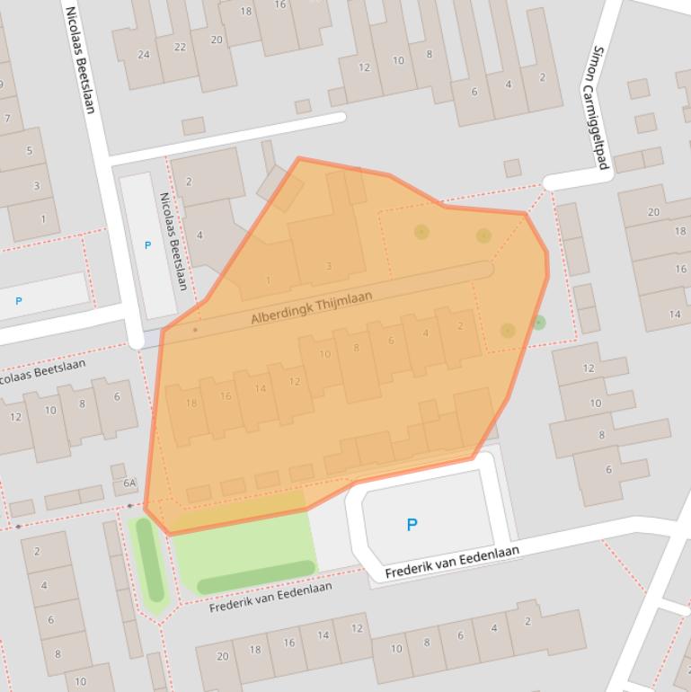 Kaart van postcodegebied 5531TL.