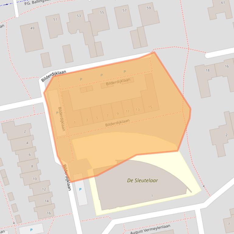 Kaart van postcodegebied 5531TX.