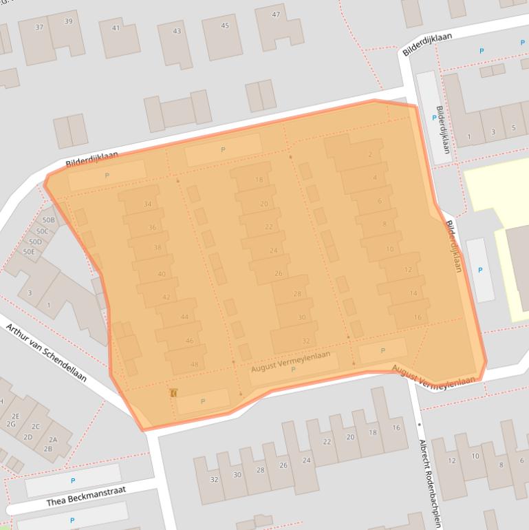 Kaart van postcodegebied 5531TZ.