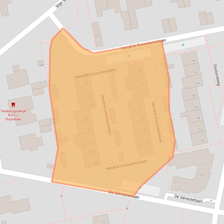 Kaart van postcodegebied 5531VD.