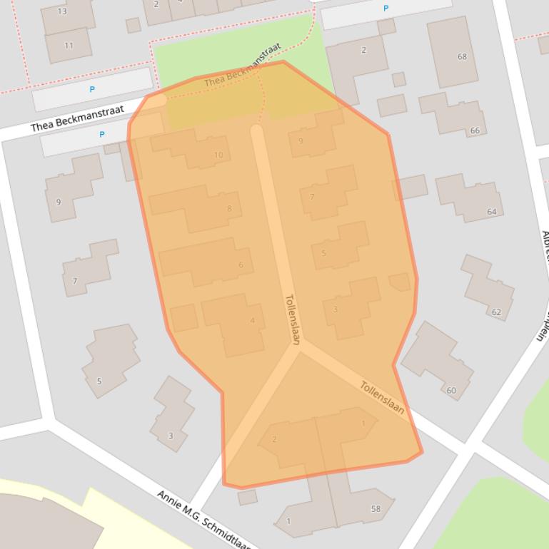 Kaart van postcodegebied 5531VK.