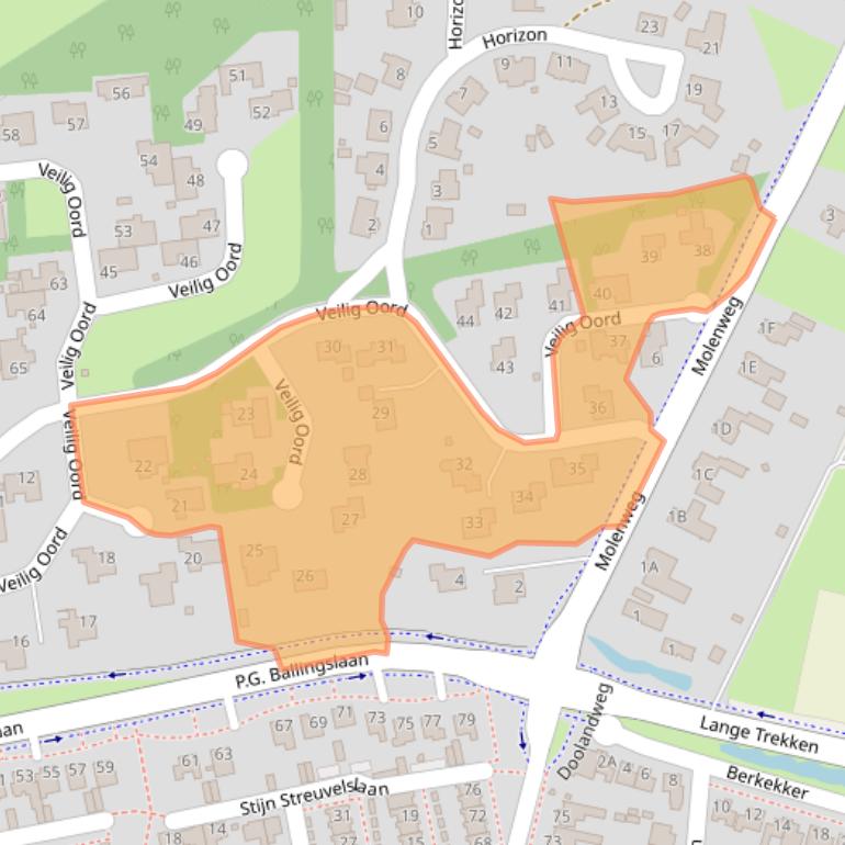 Kaart van postcodegebied 5531XB.