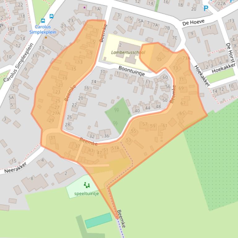 Kaart van postcodegebied 5534AG.