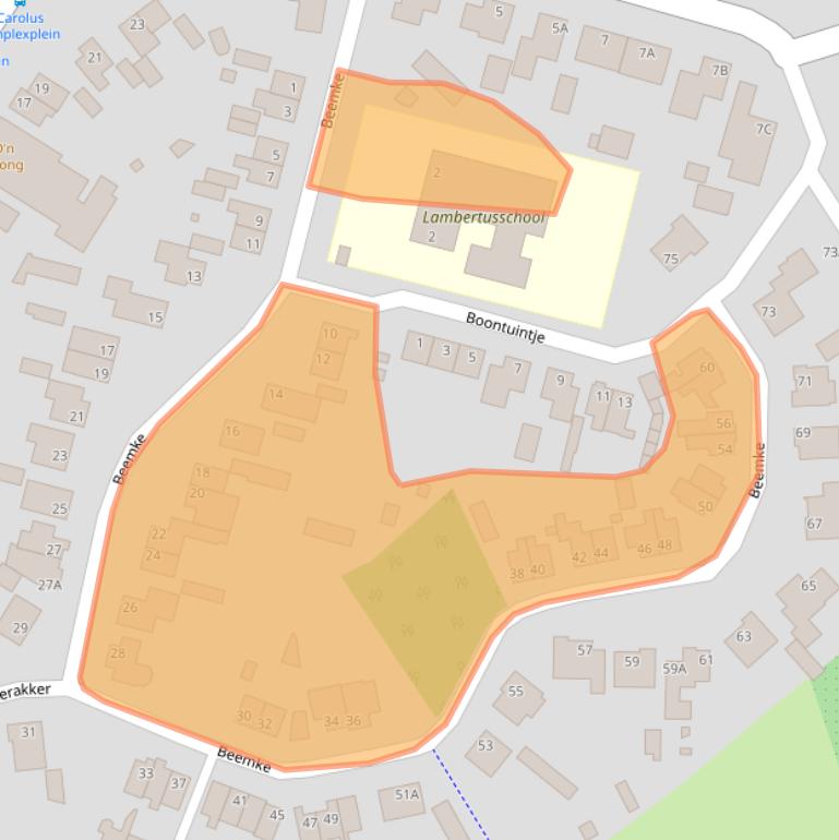 Kaart van postcodegebied 5534AH.