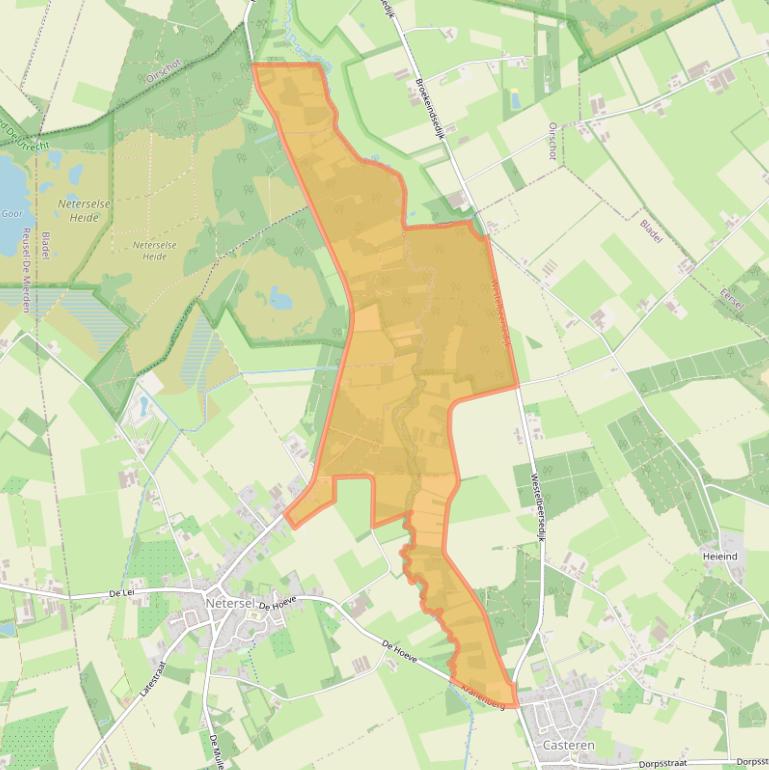 Kaart van postcodegebied 5534AT.