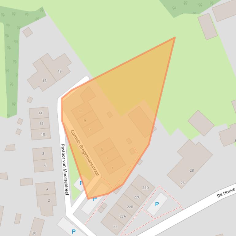 Kaart van postcodegebied 5534BH.