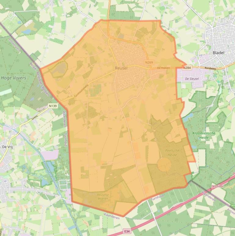 Kaart van postcodegebied 5541.