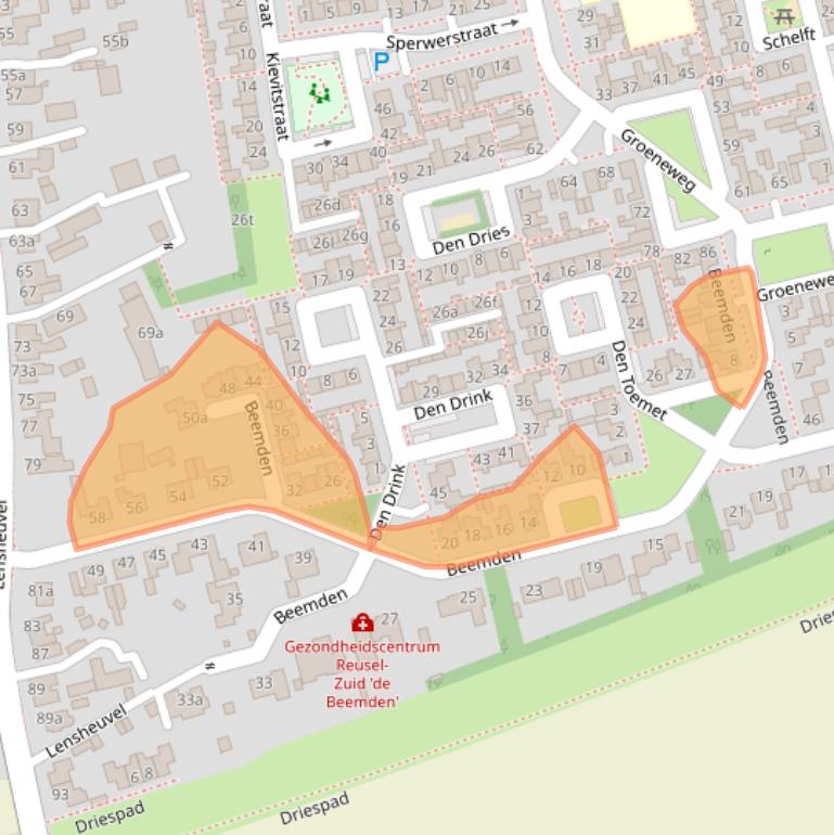 Kaart van postcodegebied 5541AB.