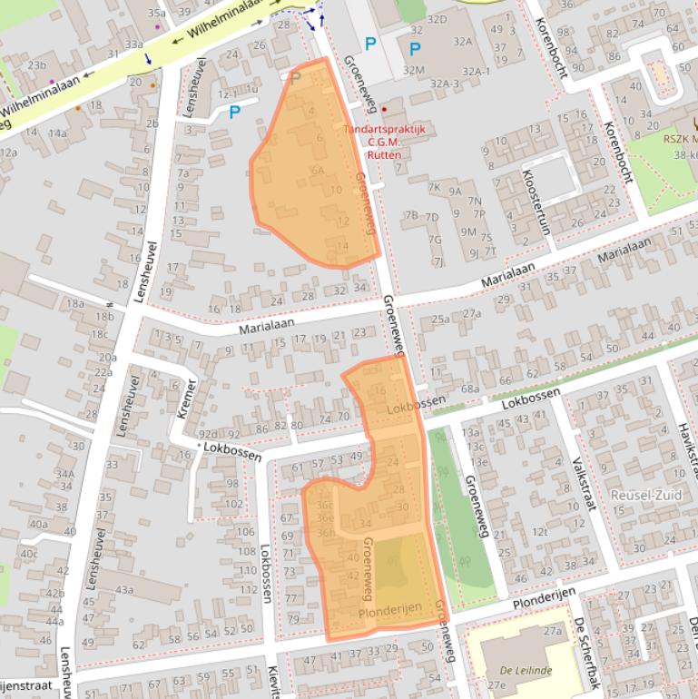 Kaart van postcodegebied 5541AH.