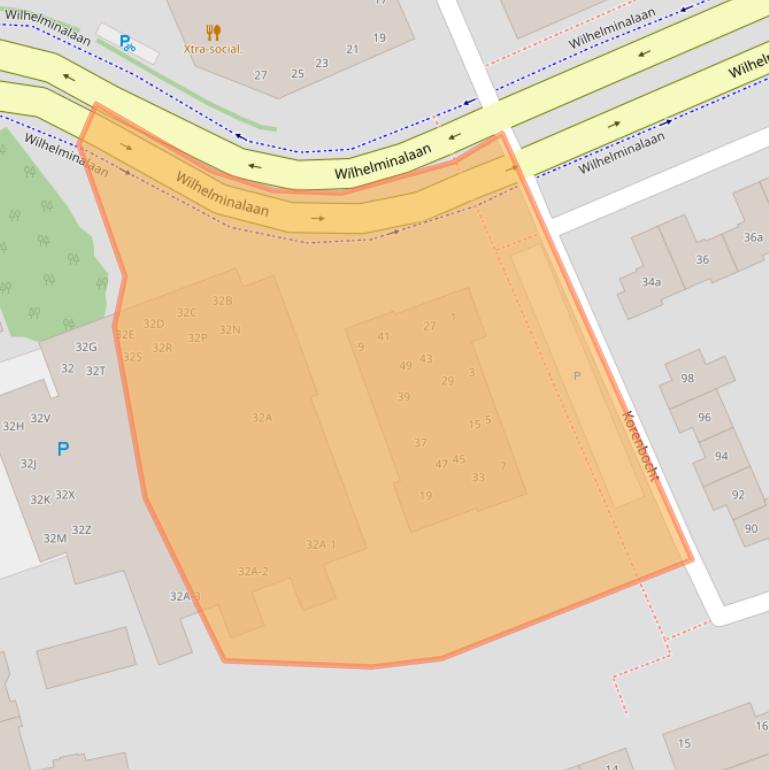 Kaart van postcodegebied 5541BV.