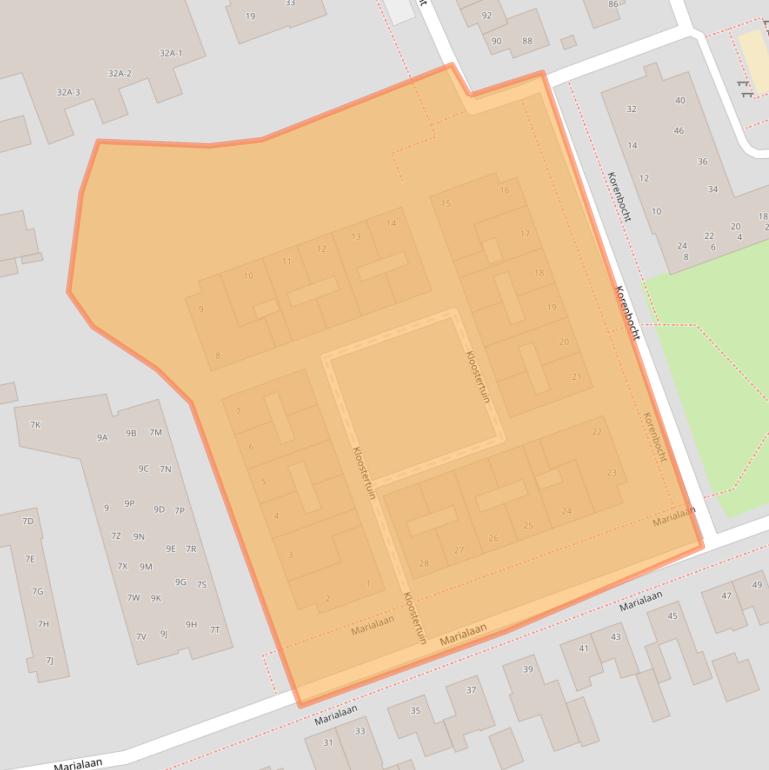 Kaart van postcodegebied 5541BW.