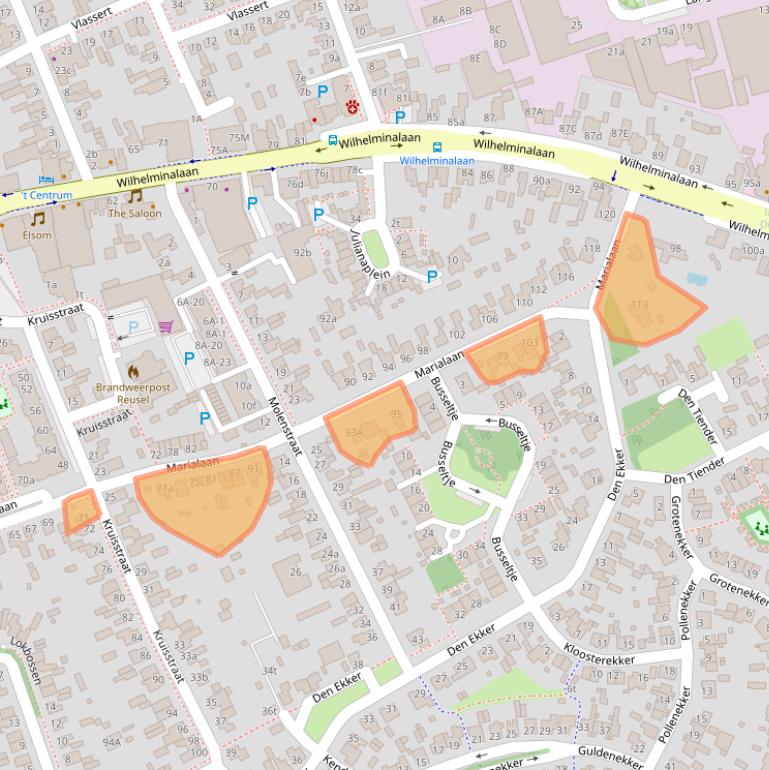 Kaart van postcodegebied 5541CC.