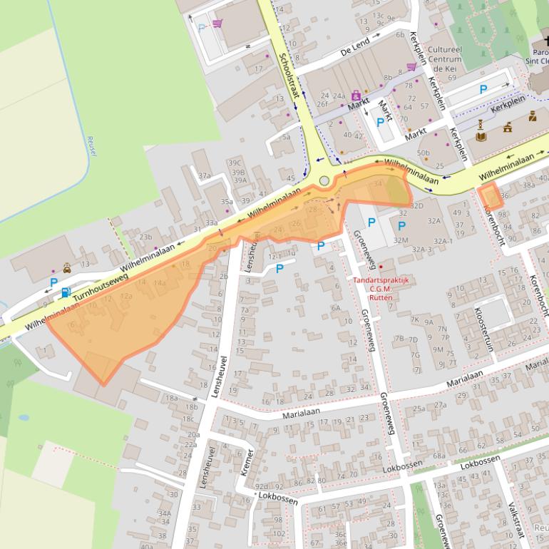 Kaart van postcodegebied 5541CW.