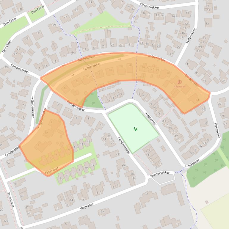 Kaart van postcodegebied 5541DG.