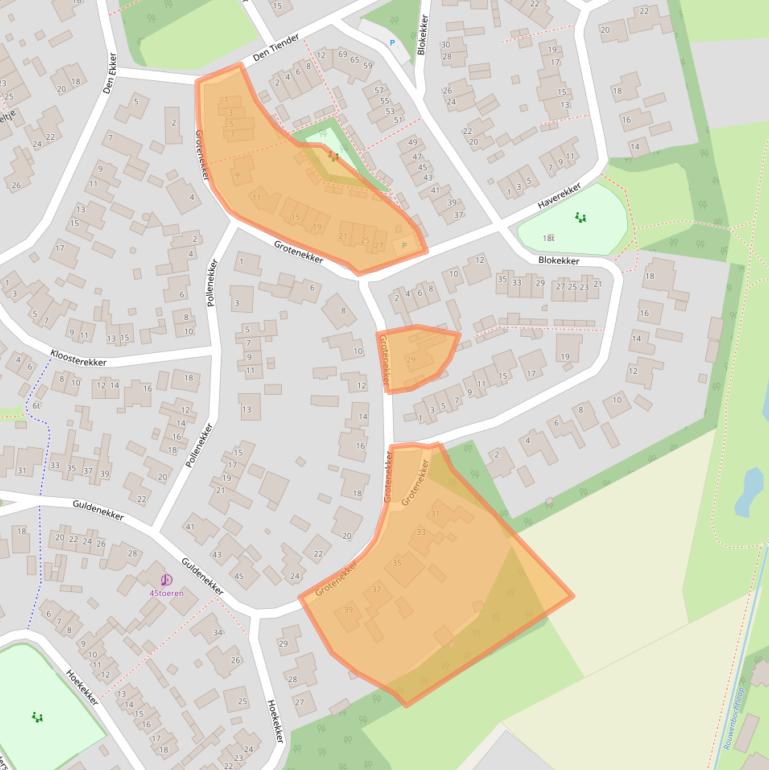 Kaart van postcodegebied 5541DH.