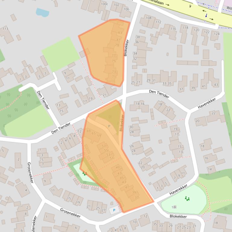 Kaart van postcodegebied 5541DP.