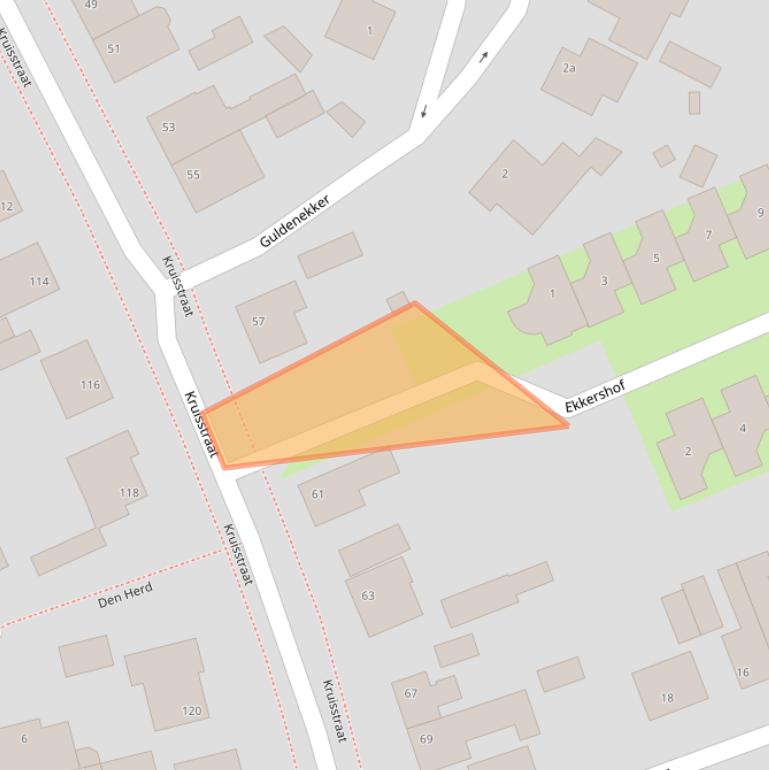 Kaart van postcodegebied 5541DX.