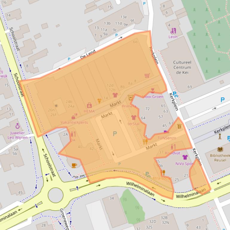 Kaart van postcodegebied 5541EA.