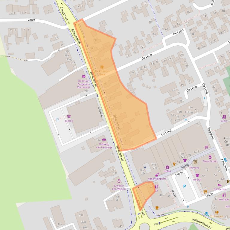 Kaart van postcodegebied 5541EG.
