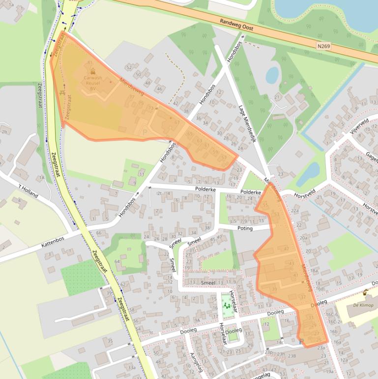 Kaart van postcodegebied 5541EP.