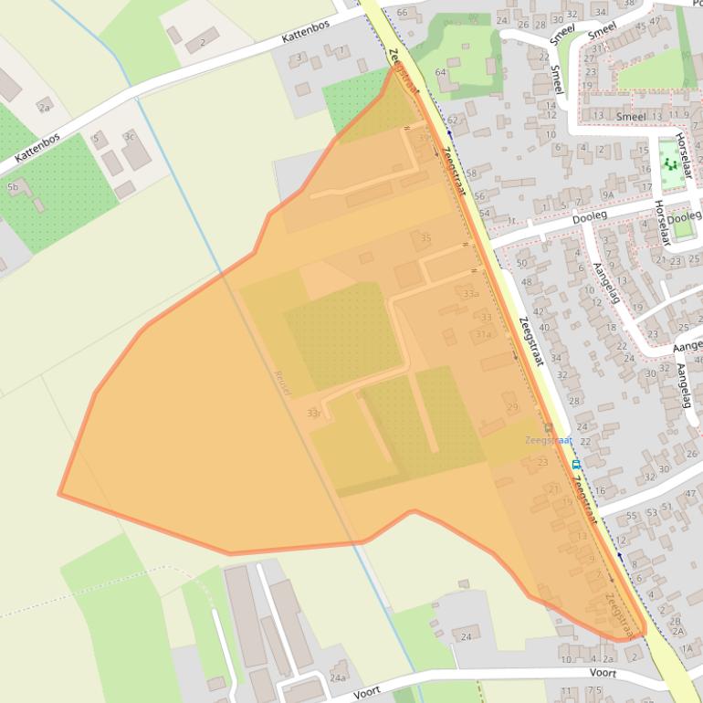 Kaart van postcodegebied 5541EW.