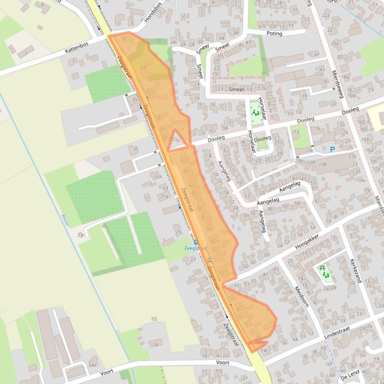Kaart van postcodegebied 5541EX.