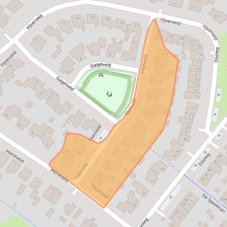 Kaart van postcodegebied 5541GS.