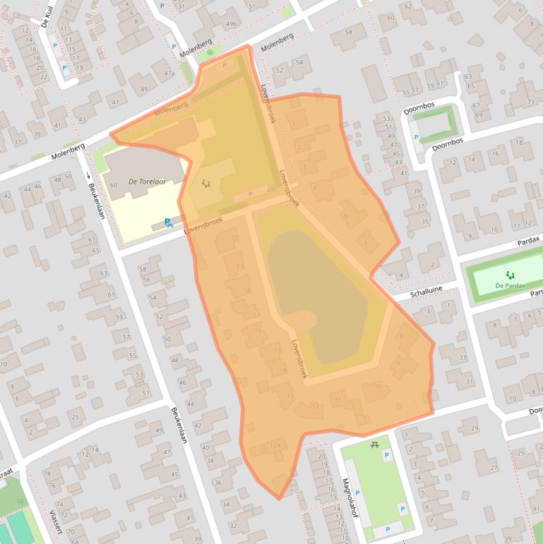 Kaart van postcodegebied 5541HG.