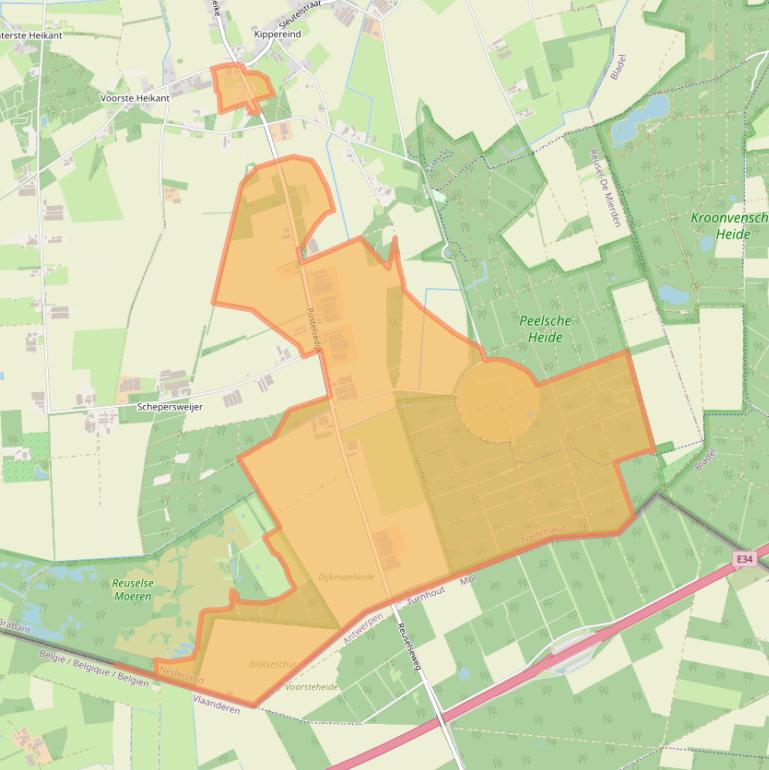 Kaart van postcodegebied 5541NM.