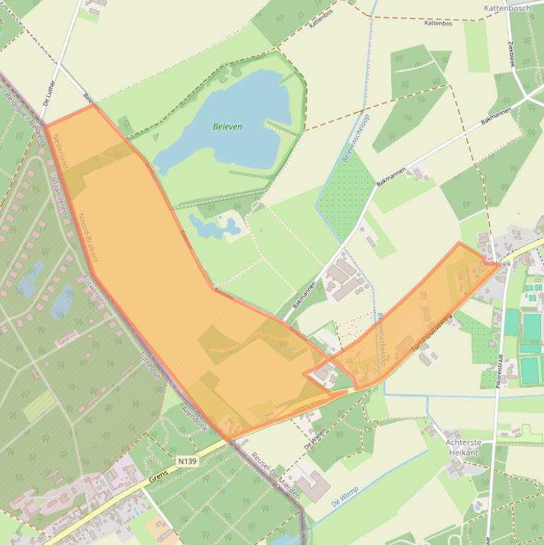 Kaart van postcodegebied 5541NZ.