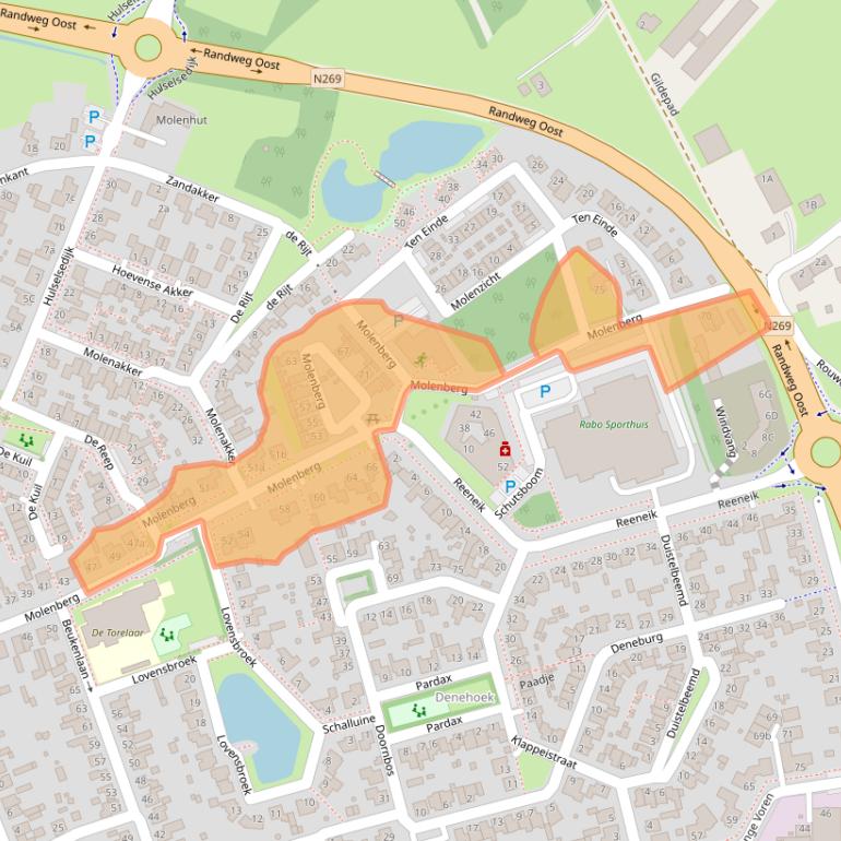 Kaart van postcodegebied 5541RN.
