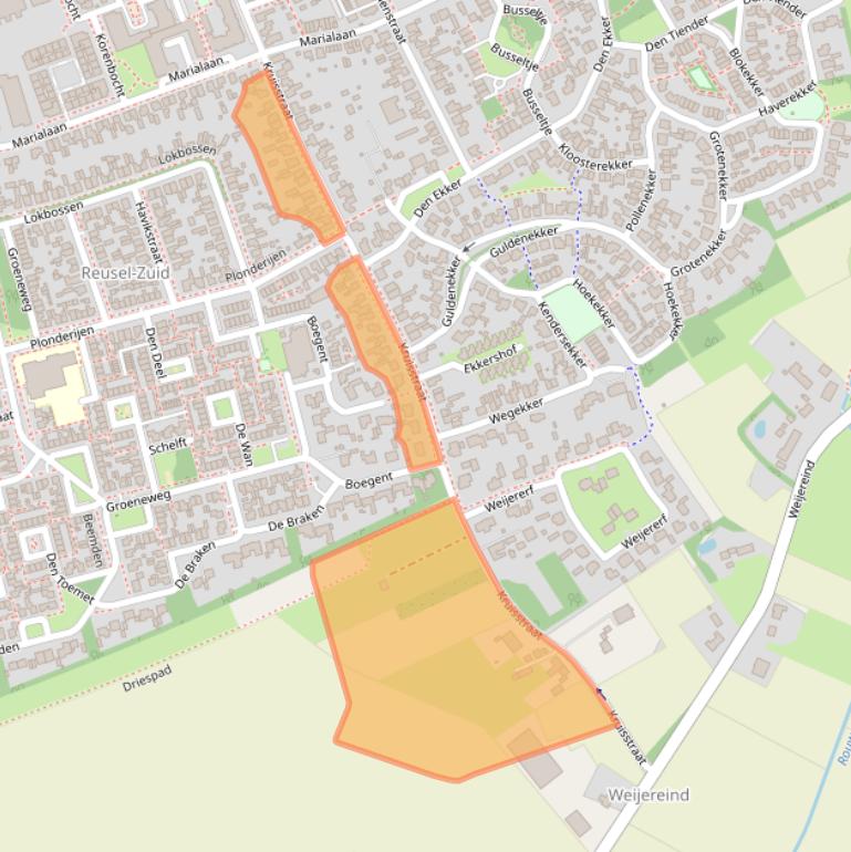 Kaart van postcodegebied 5541RZ.