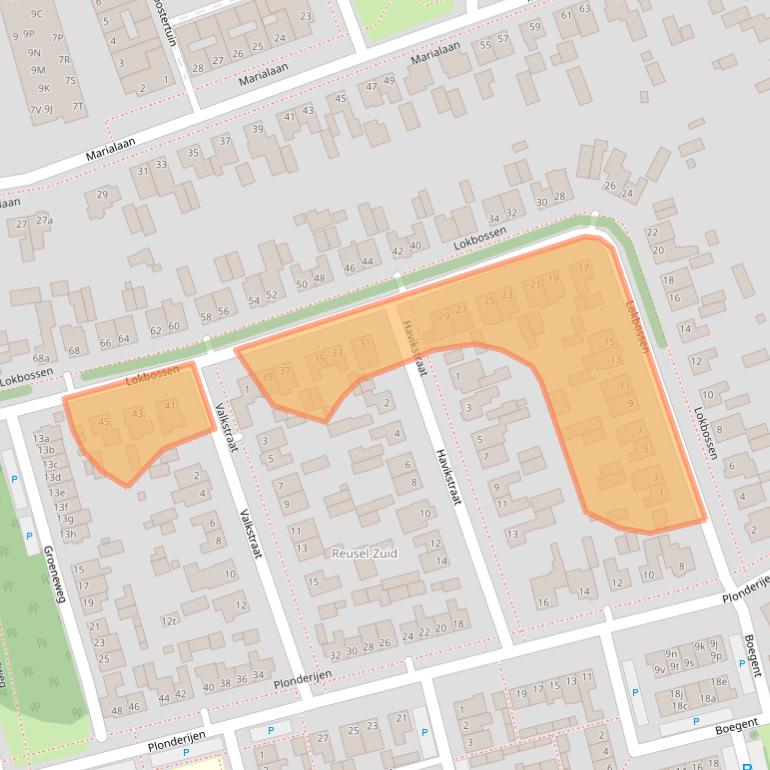 Kaart van postcodegebied 5541TJ.