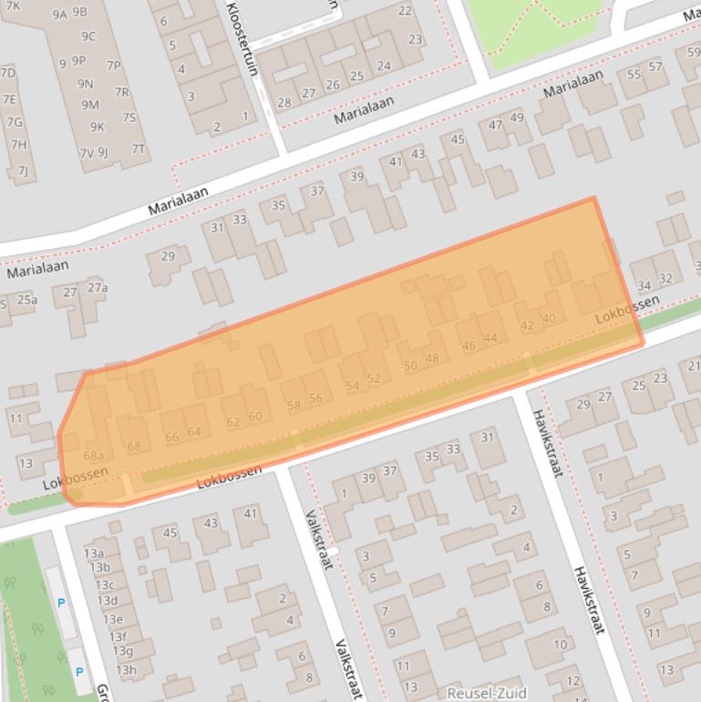 Kaart van postcodegebied 5541TL.