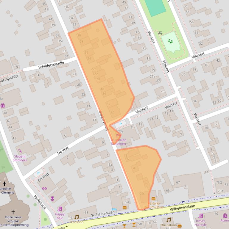 Kaart van postcodegebied 5541VC.