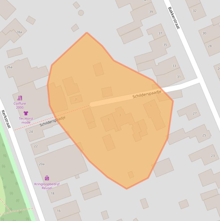 Kaart van postcodegebied 5541VP.