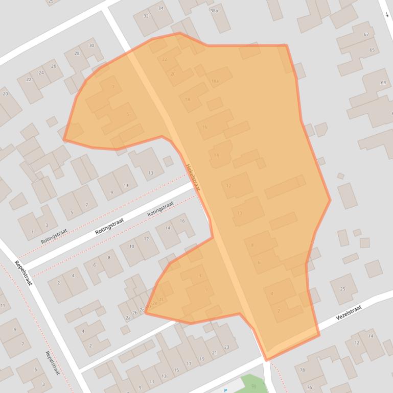 Kaart van postcodegebied 5541VT.