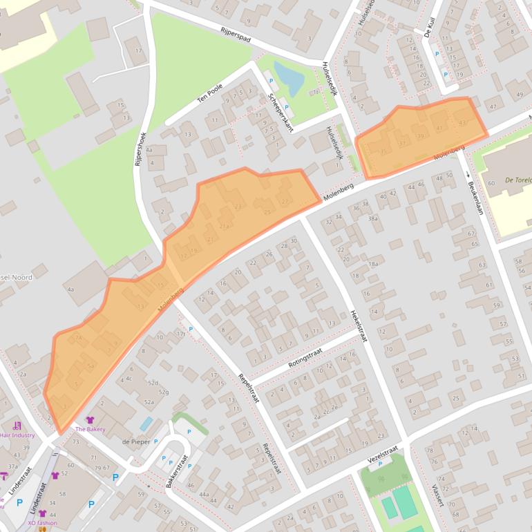 Kaart van postcodegebied 5541VV.