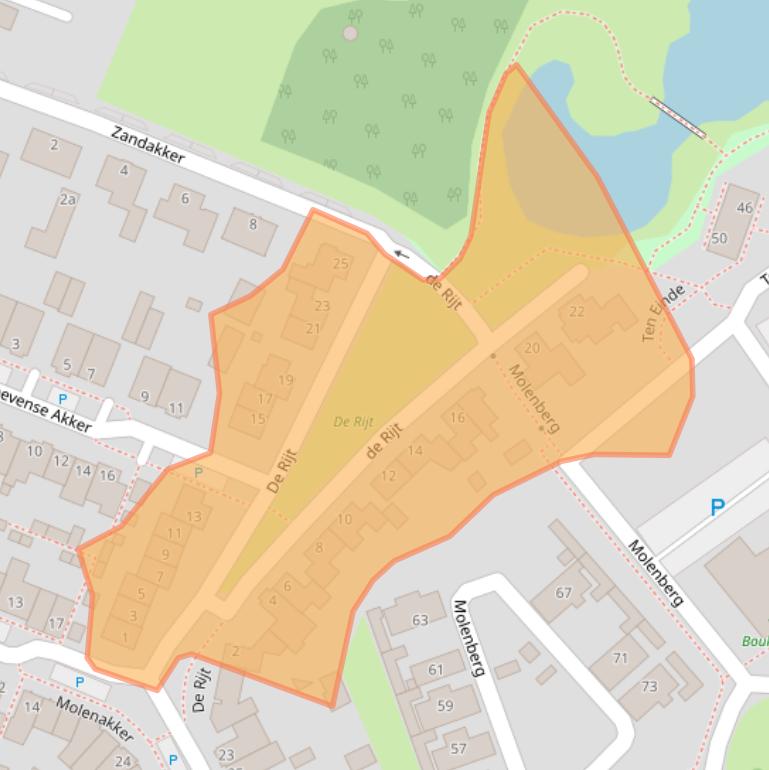 Kaart van postcodegebied 5541WH.