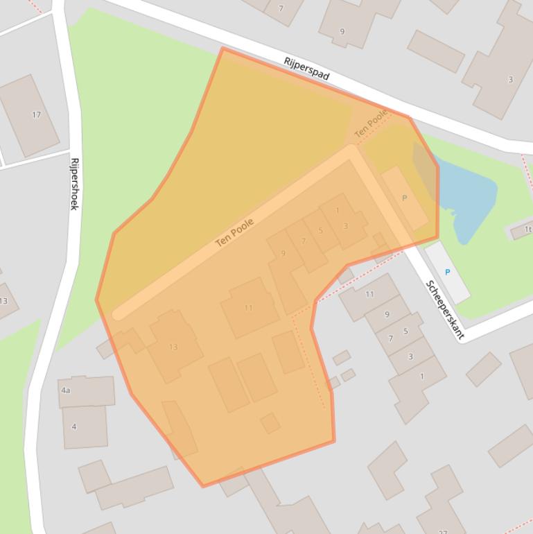 Kaart van postcodegebied 5541WP.