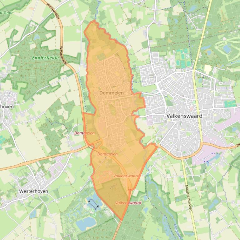 Kaart van postcodegebied 5551.