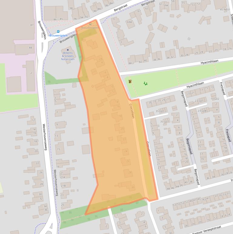 Kaart van postcodegebied 5551AH.