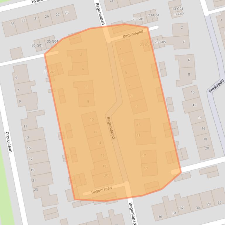 Kaart van postcodegebied 5551AK.