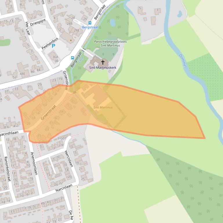 Kaart van postcodegebied 5551AV.