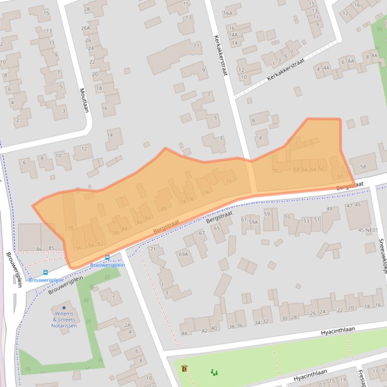 Kaart van postcodegebied 5551AZ.